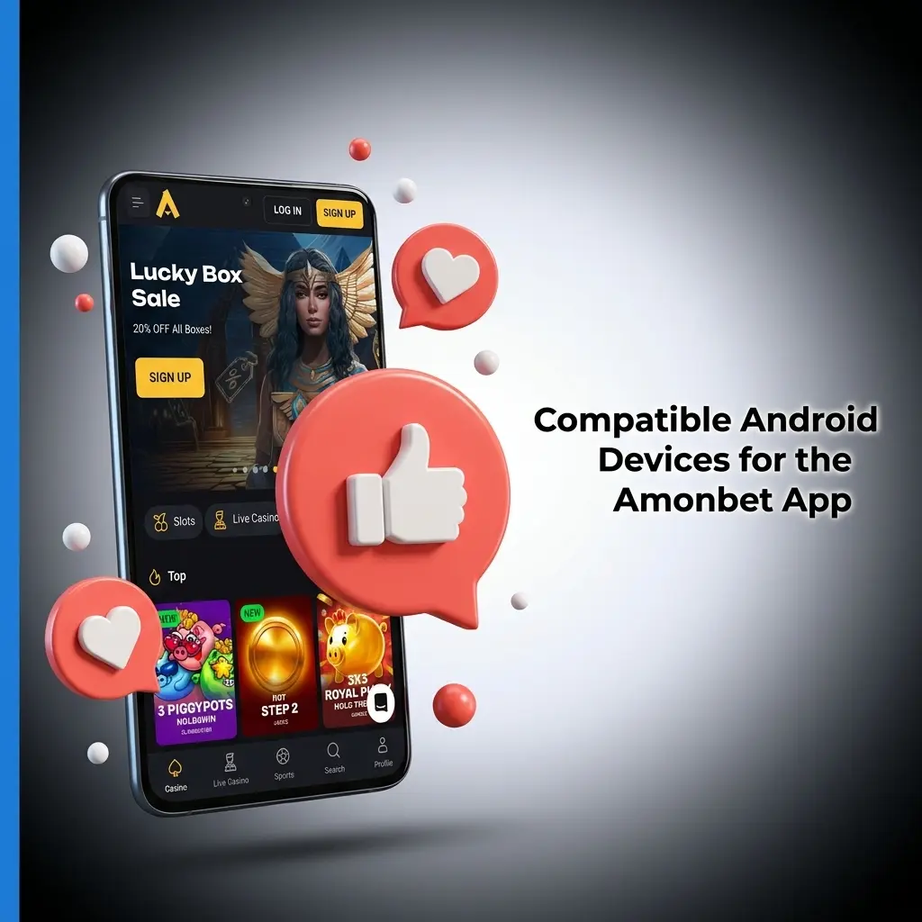 List of Android devices compatible with the Amonbet app including Samsung, Google Pixel, OnePlus, Xiaomi, and more