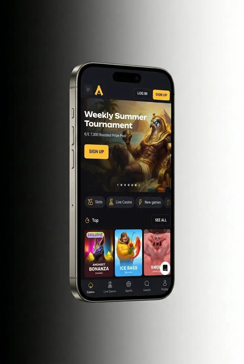 Amonbet APK download steps on Android showing settings, install, and login process in 4 simple steps